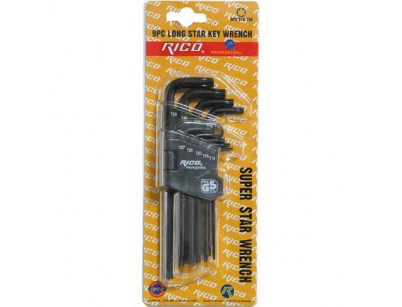 RICO 013-RC0207 / 9 PARÇA ALLEN ANAHTAR TAKIMI TORX UZUN